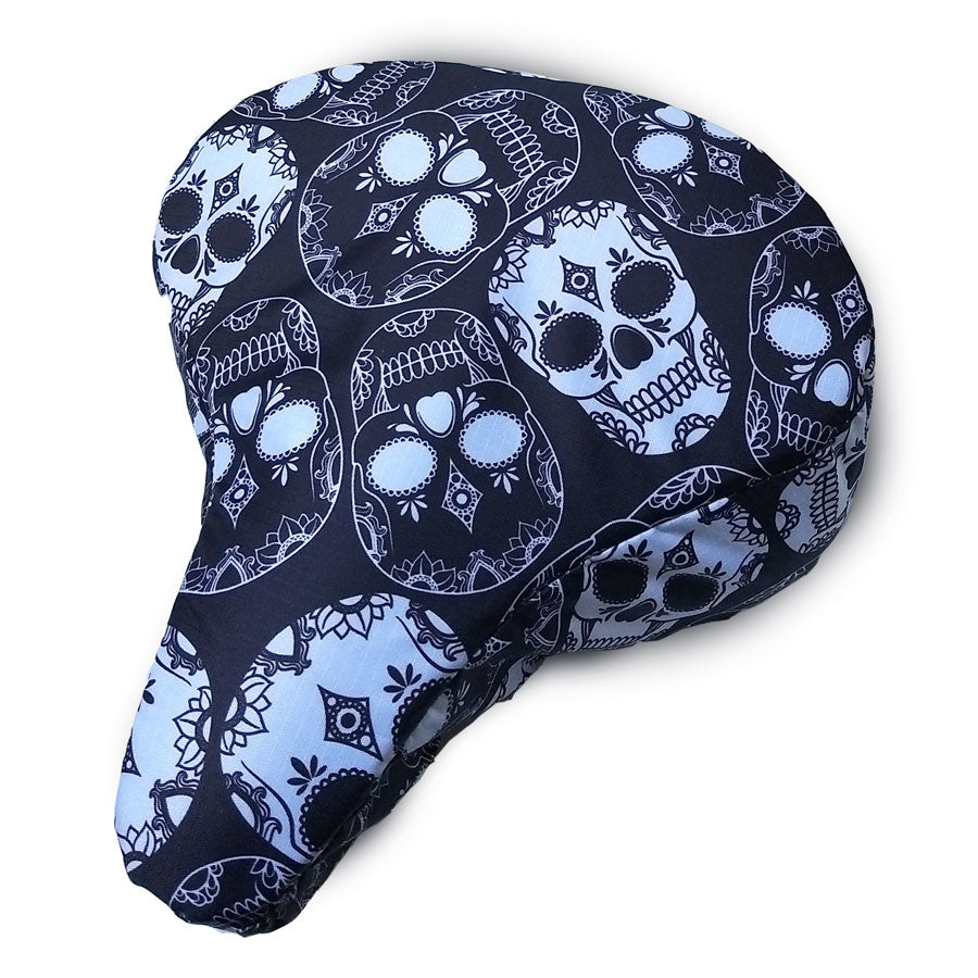 Sugar Skulls Cushy Bike Seat Cover - Newport Cruisers