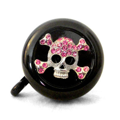 Pink Skull Bling Black Bell - Newport Cruisers