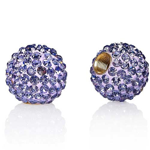 Purple Crystal Valve Caps - Newport Cruisers